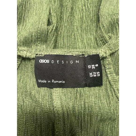 ASOS Design Green Cut Out Maxi Dress Halter Size 6 Resortwear Vacation Beach - Picture 3 of 12